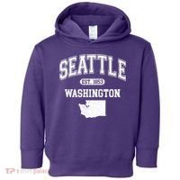 Seattle Washington Est 1853 Varsity Toddler Hoodie thumb 0