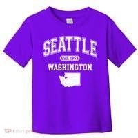 Seattle Washington Est 1853 Varsity Toddler T-Shirt thumb 0