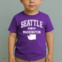 Seattle Washington Est 1853 Varsity Toddler T-Shirt thumb 2