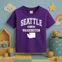 Seattle Washington Est 1853 Varsity Toddler T-Shirt thumb 3