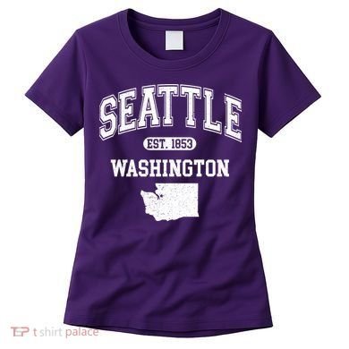Seattle Washington Est 1853 Varsity Women's T-Shirt