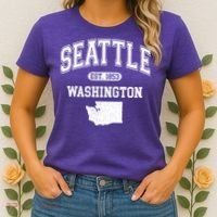 Seattle Washington Est 1853 Varsity Women's T-Shirt thumb 2