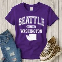 Seattle Washington Est 1853 Varsity Women's T-Shirt thumb 3