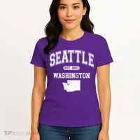 Seattle Washington Est 1853 Varsity Women's T-Shirt thumb 4
