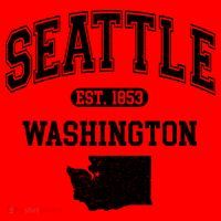 Seattle Washington Est 1853 Varsity Santa Hat thumb 1