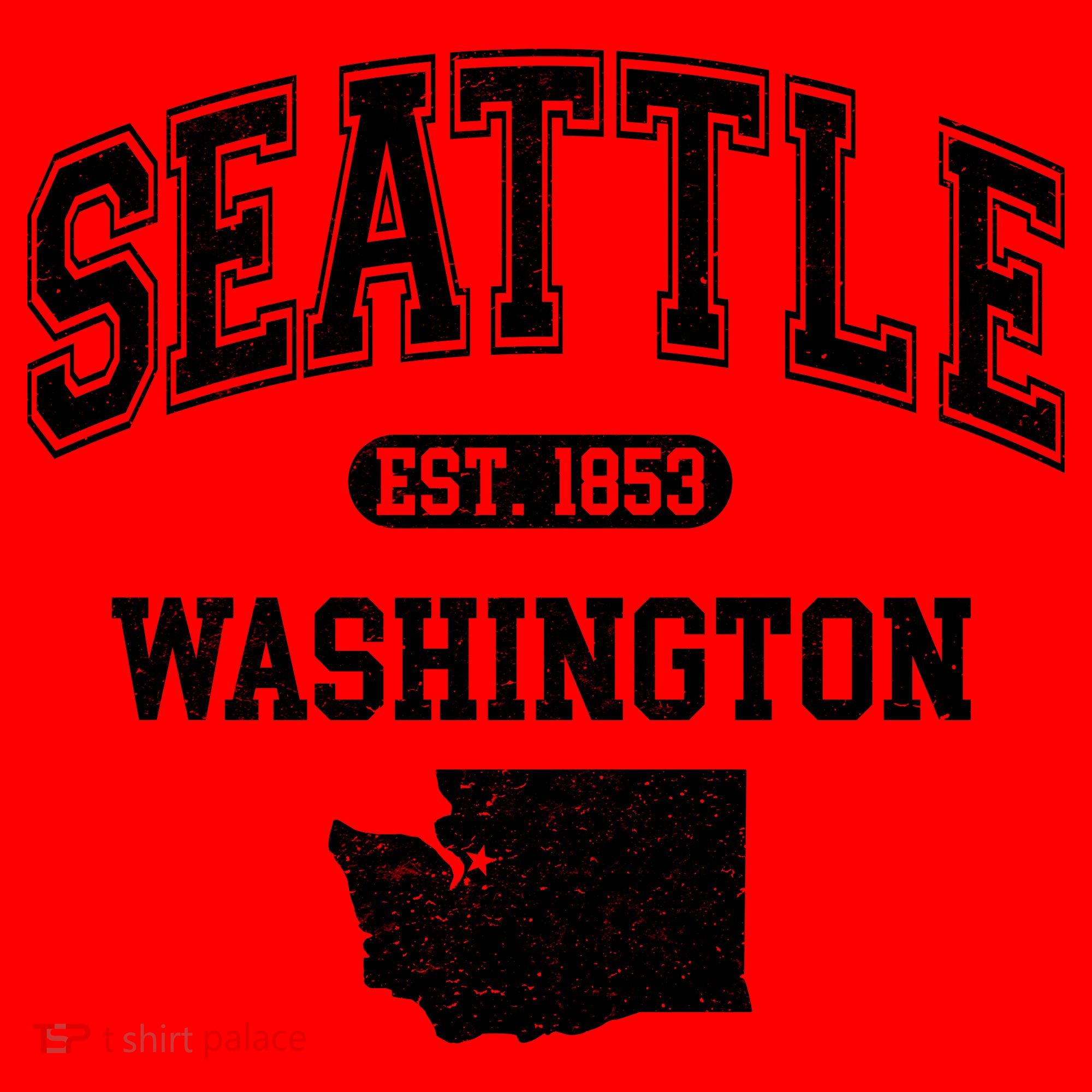 Seattle Washington Est 1853 Varsity Santa Hat