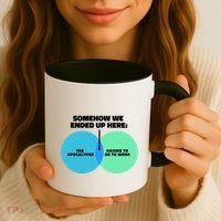 Somehow We Ended Up Here Between Apocalypse & Having To Work Coffee Mug thumb 3