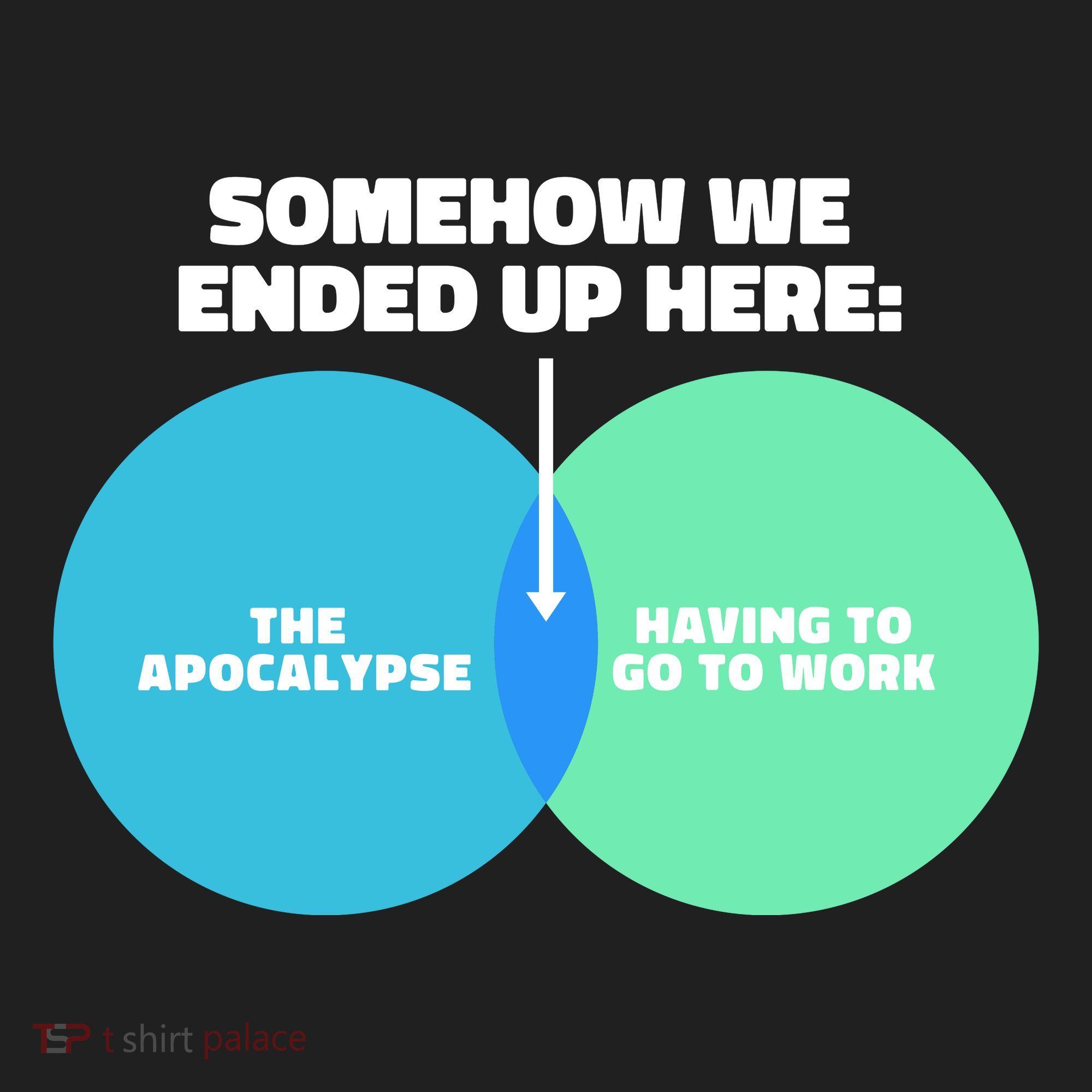 Somehow We Ended Up Here Between Apocalypse & Having To Work Tumbler