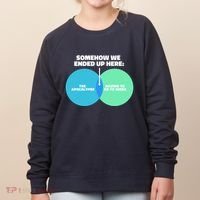 Somehow We Ended Up Here Between Apocalypse & Having To Work Women's Sweatshirt thumb 0