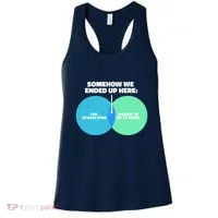 Somehow We Ended Up Here Between Apocalypse & Having To Work Women's Tank Top thumb 0
