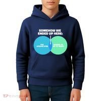 Somehow We Ended Up Here Between Apocalypse & Having To Work Kids Hoodie thumb 4