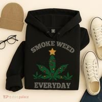 Smoke Weed Everyday Christmas Cannabis Weed Hoodie thumb 4