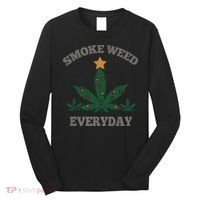 Smoke Weed Everyday Christmas Cannabis Weed Long Sleeve Shirt thumb 0