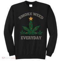 Smoke Weed Everyday Christmas Cannabis Weed Sweatshirt thumb 0