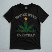 Smoke Weed Everyday Christmas Cannabis Weed T-Shirt thumb 5
