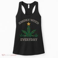 Smoke Weed Everyday Christmas Cannabis Weed Women's Tank Top thumb 0
