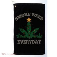 Smoke Weed Everyday Christmas Cannabis Weed Golf Towel thumb 0