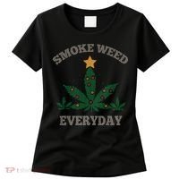 Smoke Weed Everyday Christmas Cannabis Weed Women's T-Shirt thumb 0