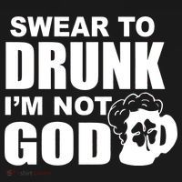 Swear To Drunk I'm Not God Funny St. Patrick's Day USA-Made Doggie Bandana thumb 2