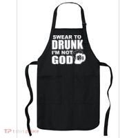 Swear To Drunk I'm Not God Funny St. Patrick's Day Apron thumb 0