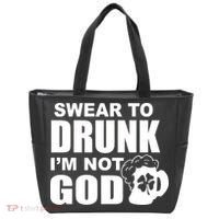 Swear To Drunk I'm Not God Funny St. Patrick's Day Tote Bag thumb 0