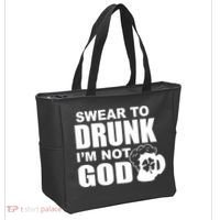 Swear To Drunk I'm Not God Funny St. Patrick's Day Tote Bag thumb 2