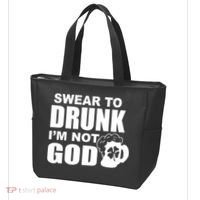 Swear To Drunk I'm Not God Funny St. Patrick's Day Tote Bag thumb 3
