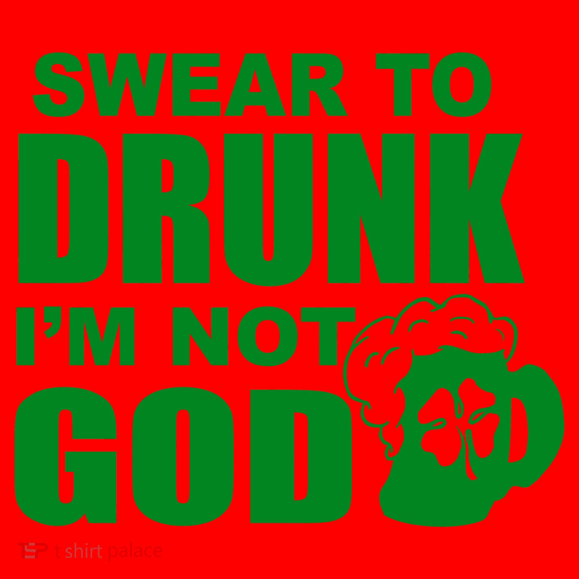 Swear To Drunk I'm Not God Funny St. Patrick's Day Santa Hat