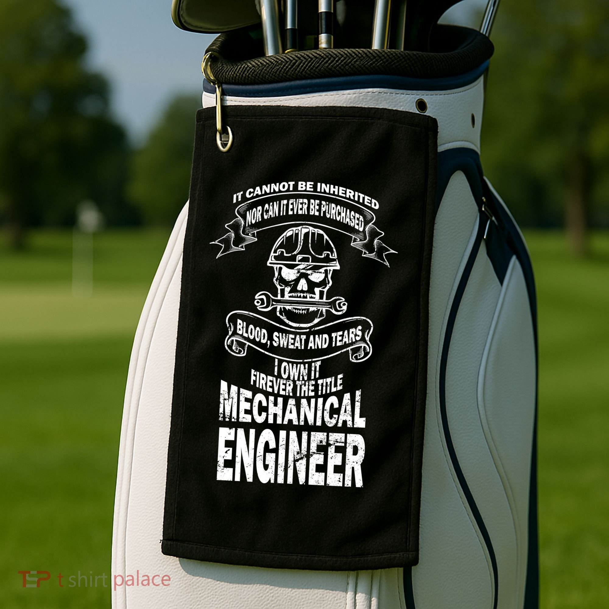 Sweat Blood Tears Mechanical Engineer Golf Towel