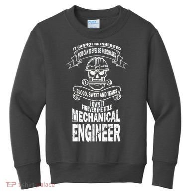 Sweat Blood Tears Mechanical Engineer Kids Sweatshirt