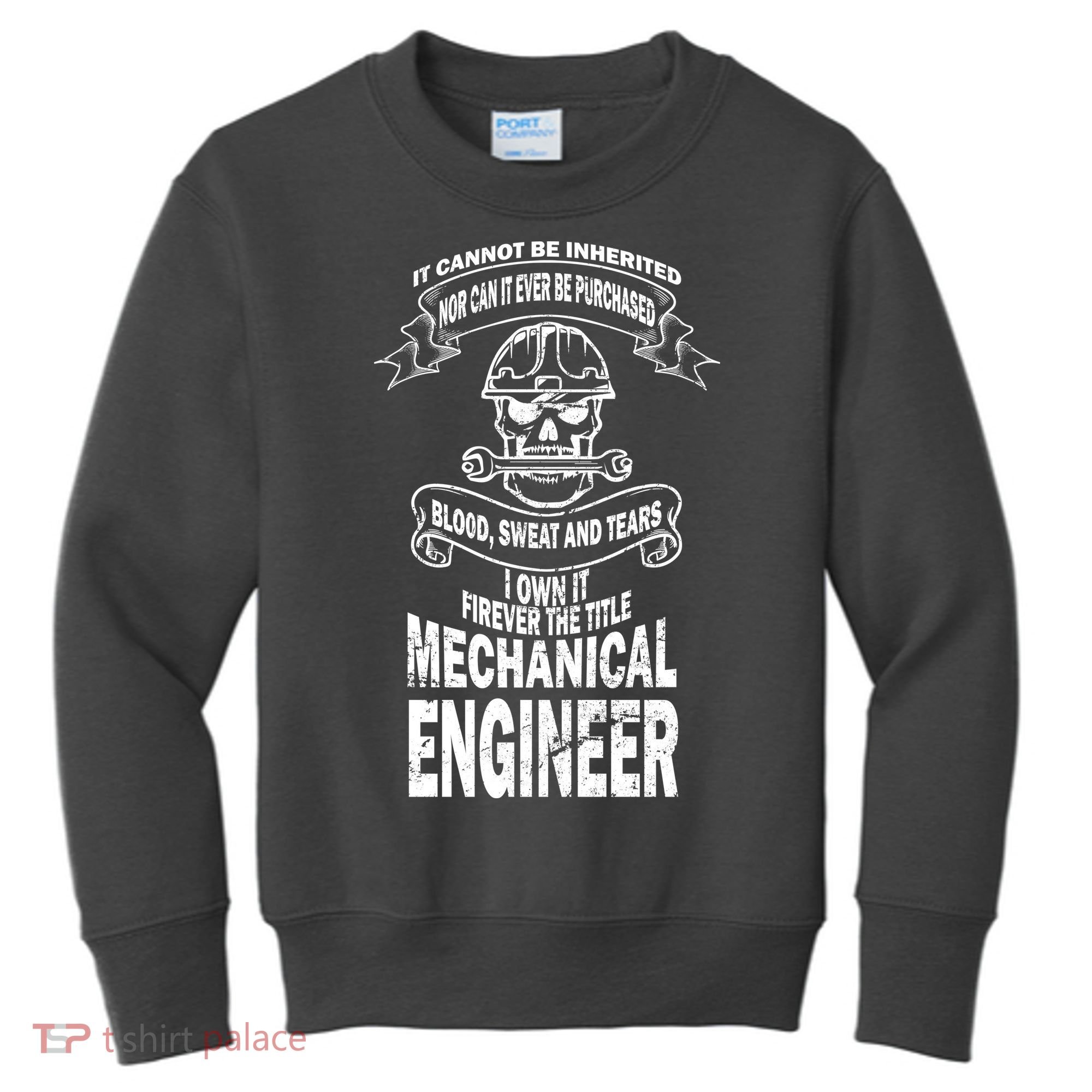 Sweat Blood Tears Mechanical Engineer Kids Sweatshirt