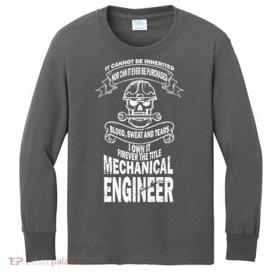 Sweat Blood Tears Mechanical Engineer Kids Long Sleeve Shirt