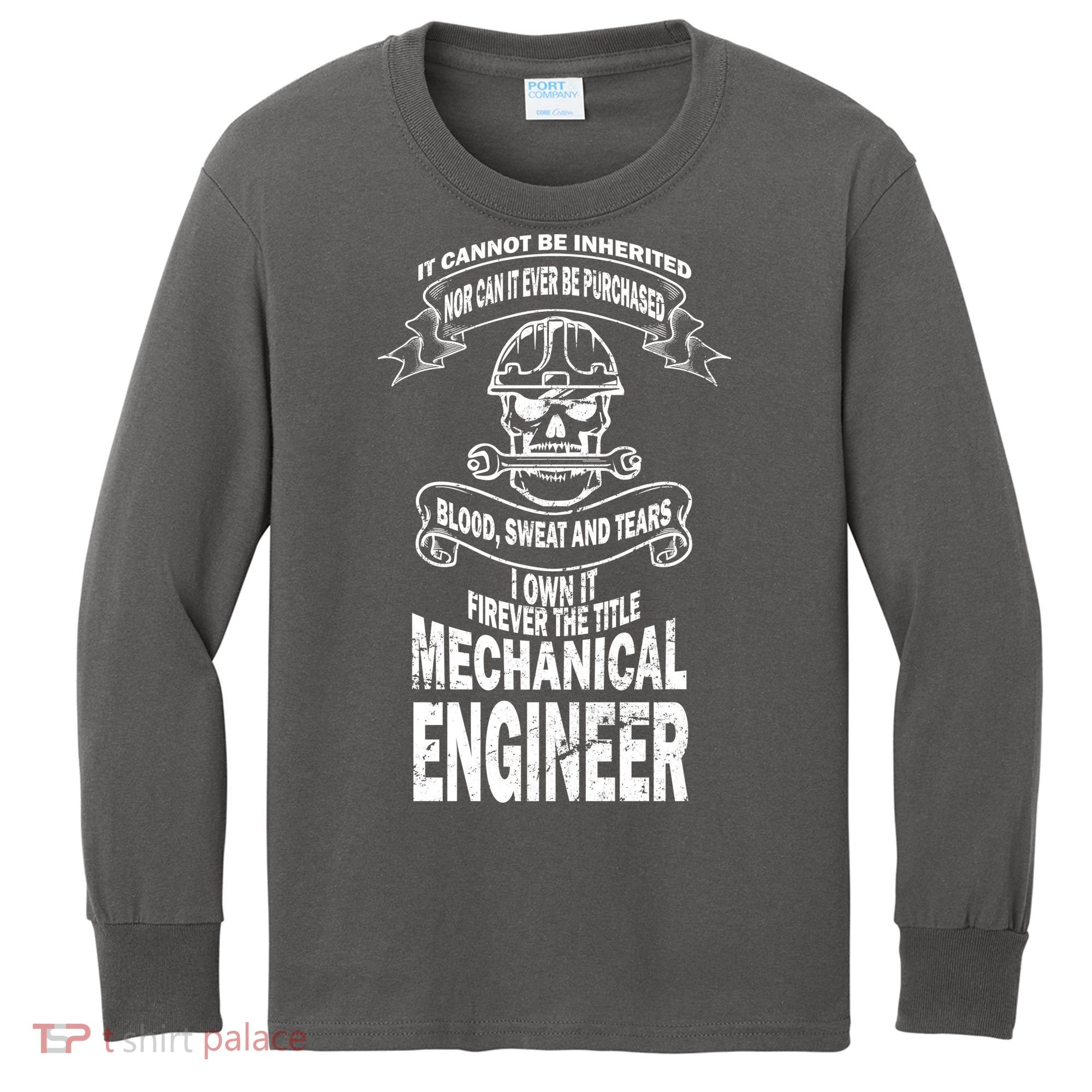 Sweat Blood Tears Mechanical Engineer Kids Long Sleeve Shirt