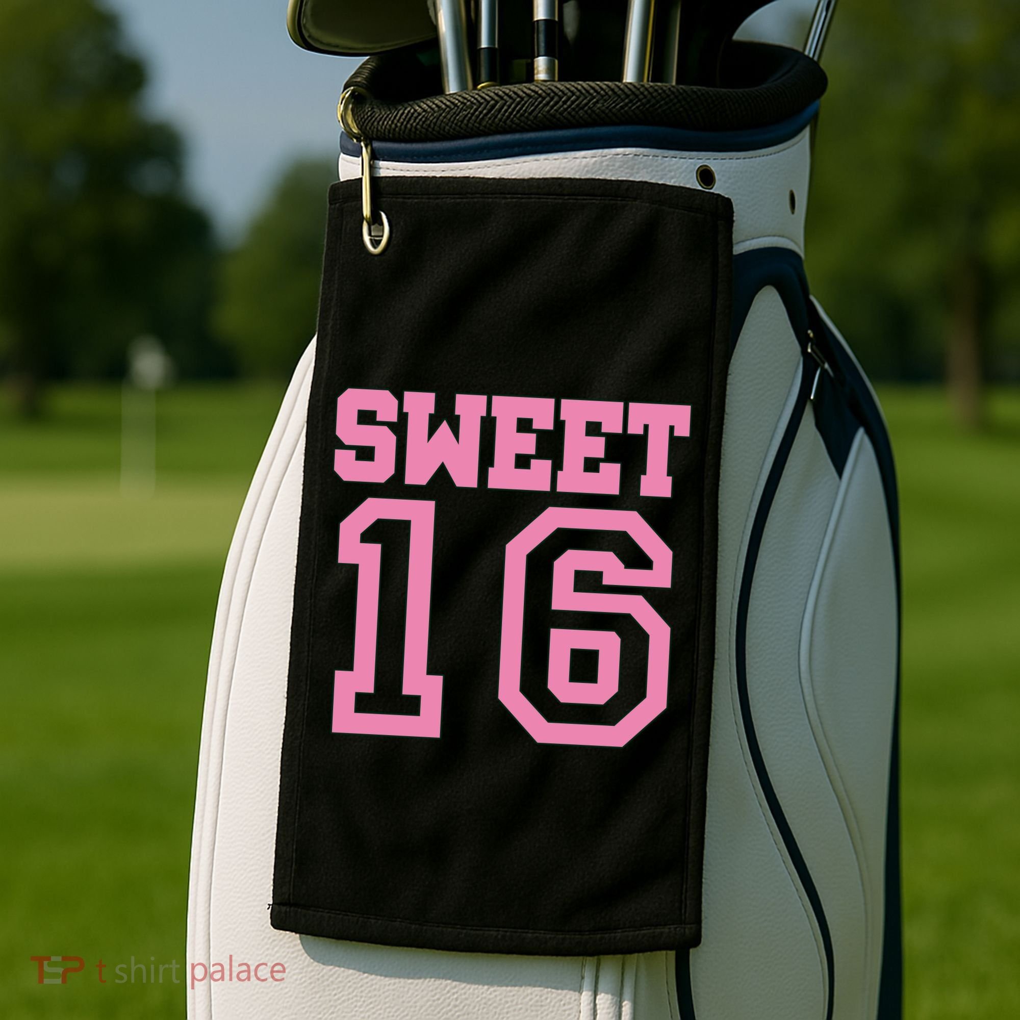 Sweet 16th Birthday Golf Towel