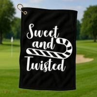 Sweet and Twisted Golf Towel thumb 1