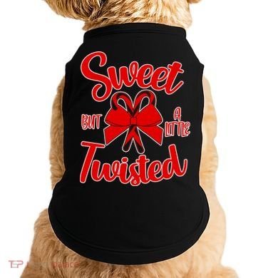 Sweet But A Little Twisted Christmas Doggie Tank