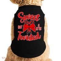 Sweet But A Little Twisted Christmas Doggie Tank thumb 0
