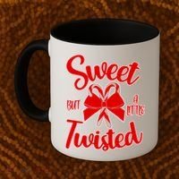 Sweet But A Little Twisted Christmas Coffee Mug thumb 2