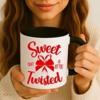 Sweet But A Little Twisted Christmas Coffee Mug thumb 3