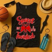 Sweet But A Little Twisted Christmas Tank Top thumb 4