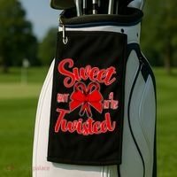 Sweet But A Little Twisted Christmas Golf Towel thumb 2