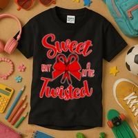 Sweet But A Little Twisted Christmas Kids T-Shirt thumb 3