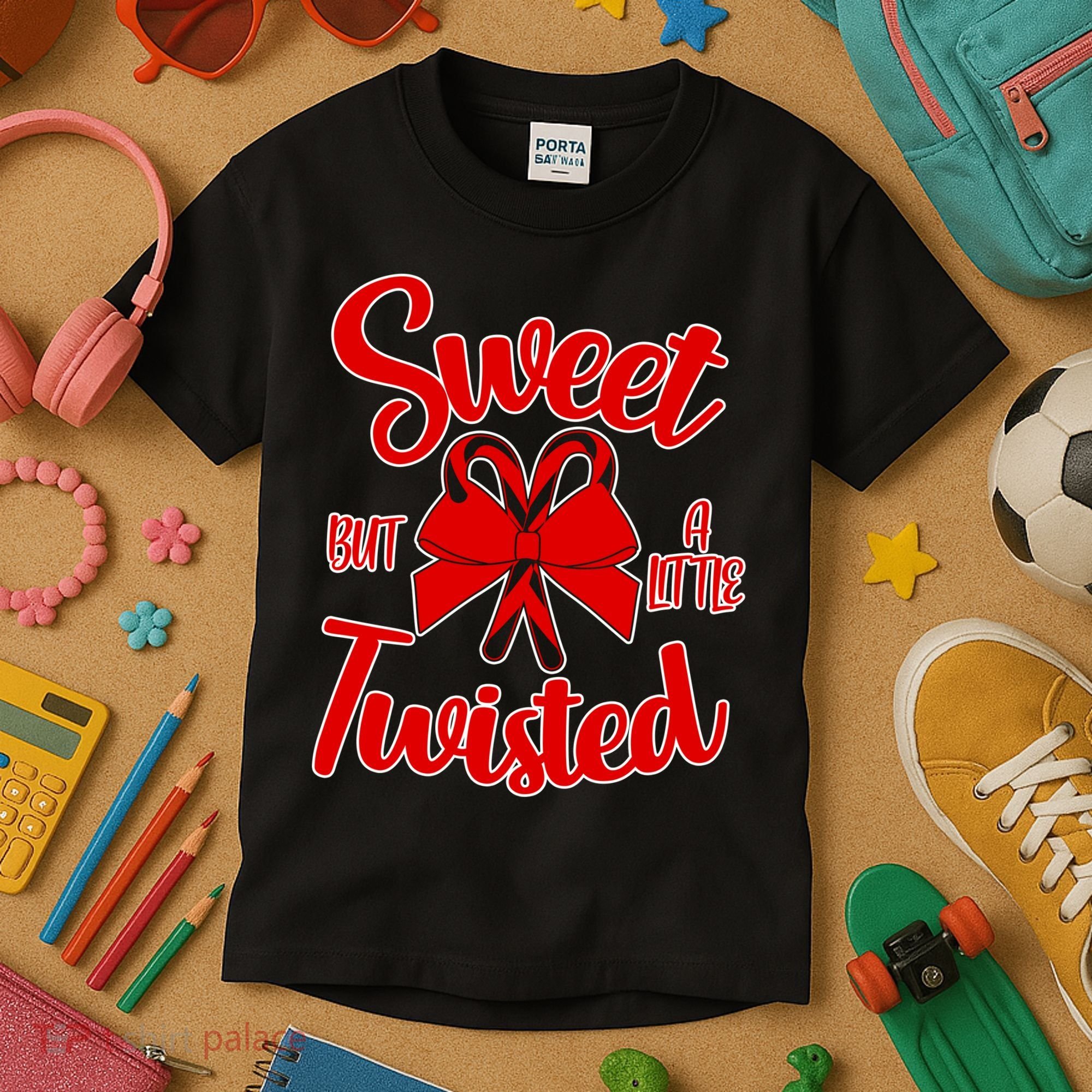 Sweet But A Little Twisted Christmas Kids T-Shirt