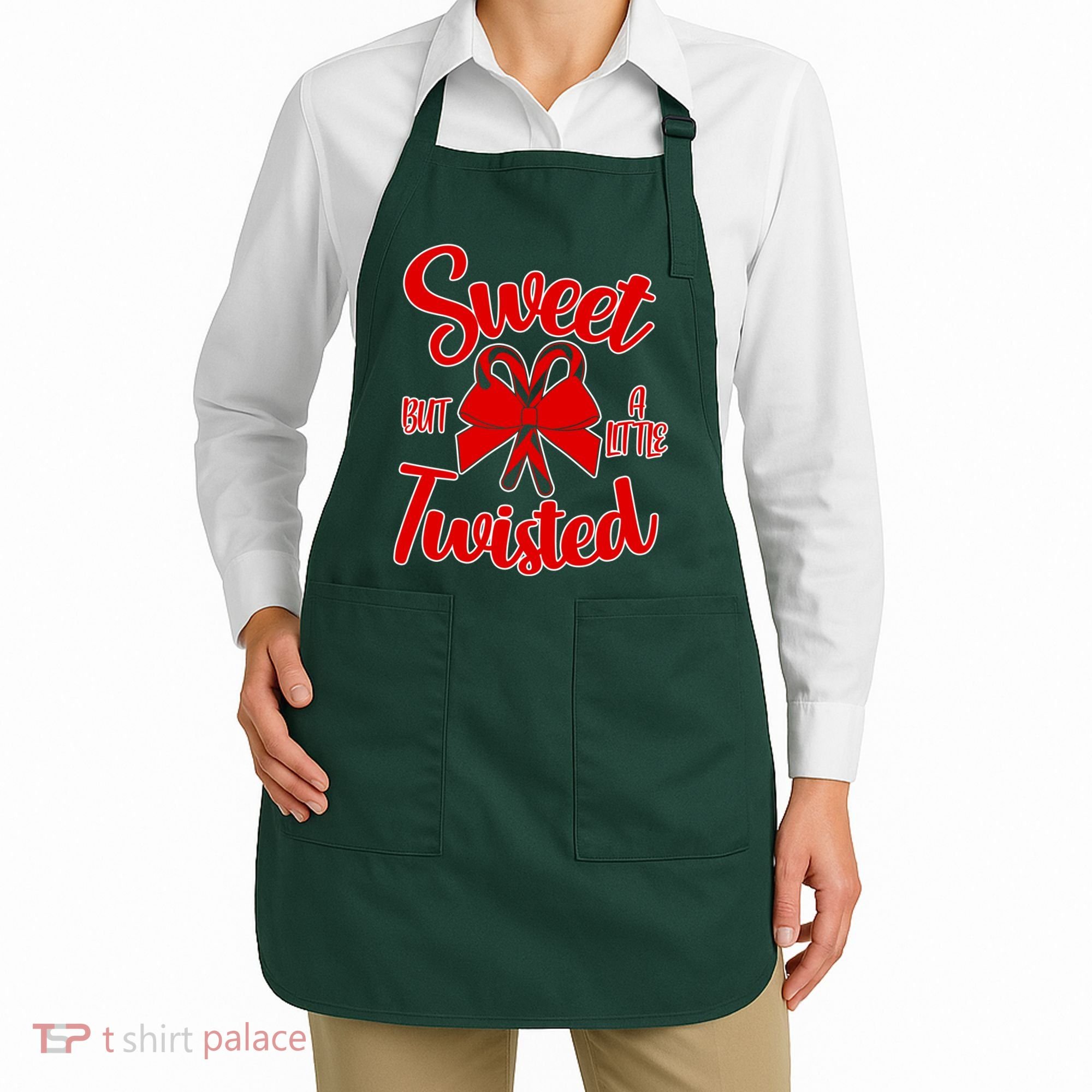 Sweet But A Little Twisted Christmas Apron
