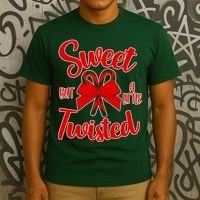 Sweet But A Little Twisted Christmas T-Shirt thumb 3