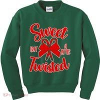 Sweet But A Little Twisted Christmas Kids Sweatshirt thumb 0