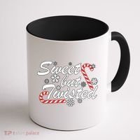 Sweet But Twisted Funny Candy Cane Christmas Coffee Mug thumb 1