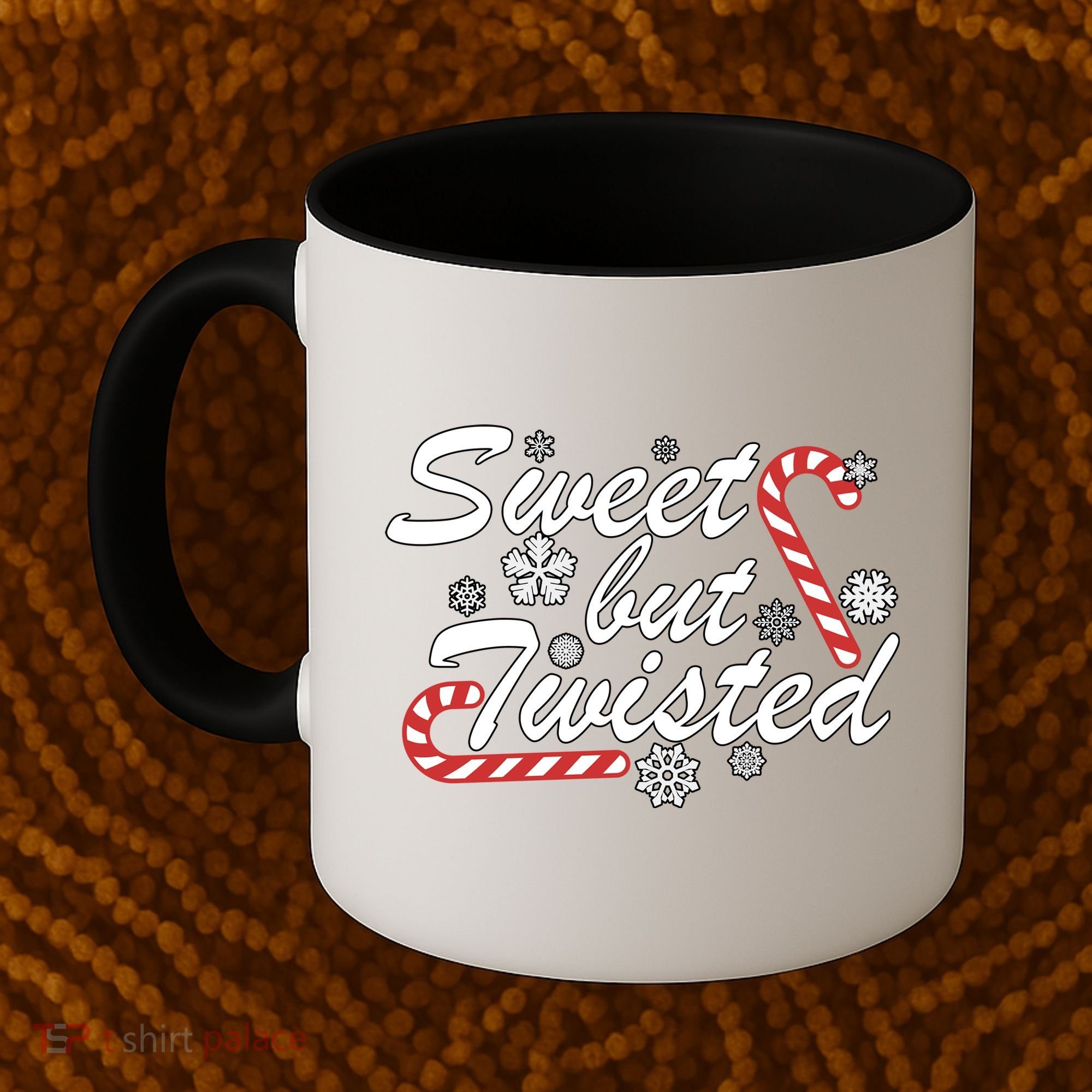 Sweet But Twisted Funny Candy Cane Christmas Coffee Mug