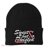 Sweet But Twisted Funny Candy Cane Christmas Beanie thumb 0