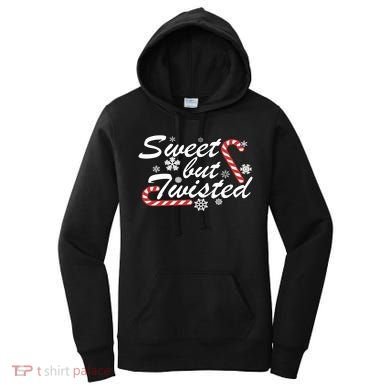 Sweet But Twisted Funny Candy Cane Christmas Women's Hoodie